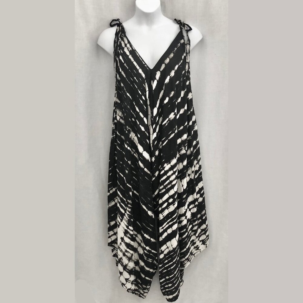 Style Park Wide Leg Harem Jumpsuit Rayon Voile OS-XL